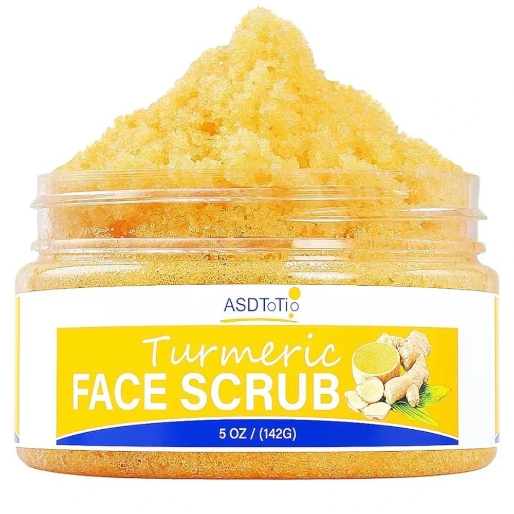 Turmeric Scrub for Face Body Vitamin C to Cleanse Hydrate Skin All Skin Types